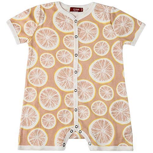 Organic Shortall Romper, Grapefruit, 12-18M