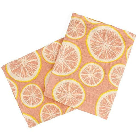 Organic Burpies, Grapefruit, 23"x23", Set of 2