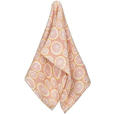 Organic Muslin Swaddle, Grapefruit, 47"x47"