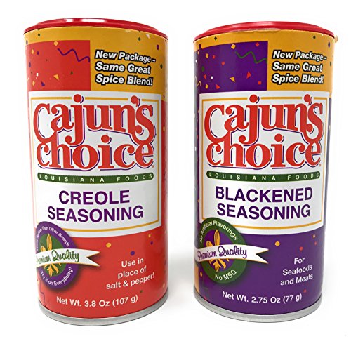 Cajun's Choice Blackened Seasoning, 2.75 oz. and Cajun's Choice Creole Seasoning, 3.8 oz.