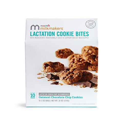 Milkmakers Lactation Cookie Bites: Oatmeal Chocolate Chip, 10-Ct Box
