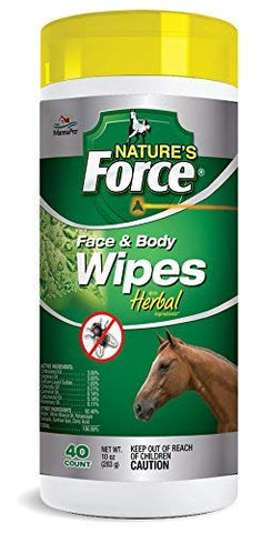 Manna Pro Products LLC - Nature's Force Face and Body Wipes, 40-Count