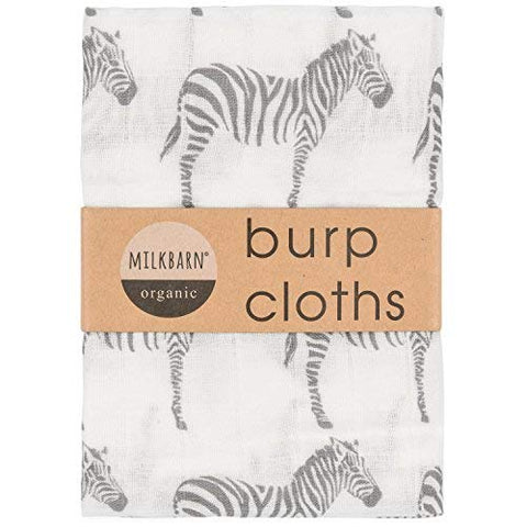 Organic Burpies, Grey Zebra, 23"x23", Set of 2