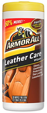 Armor All Leather Care Wipes (30 count), 18581B, Auto Protectant