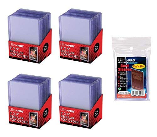 3" X 4" Clear Regular Toploader 25ct, 4 packs and
2-1/2" X 3-1/2" Soft Card Sleeves