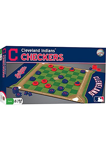 Checkers Games - Cleveland Indians, 13.5" X 8" X 2"