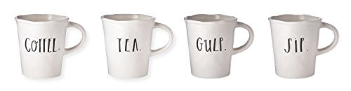 Stem Print Cafe Mugs Set of 4