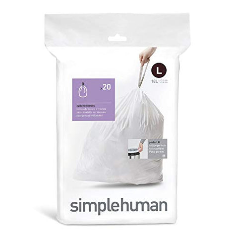 simplehuman CW0405 Trash can Liner, 4.8 Gallon
