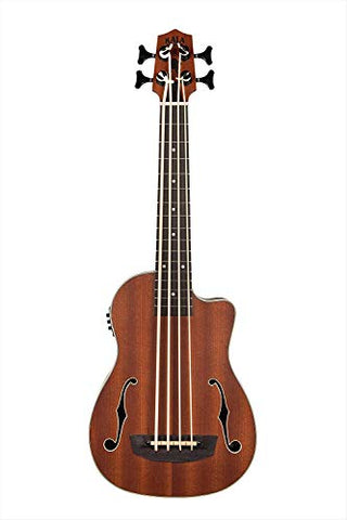 Acoustic-Electric UBASS with F-Holes Journeyman Satin Mahogany Fretted with Bag