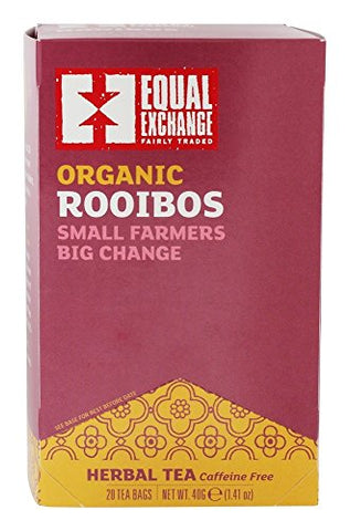 Equal Exchange - Organic Small Farmers Big Change Herbal Tea Caffeine Free Rooibos - 20 Tea Bags