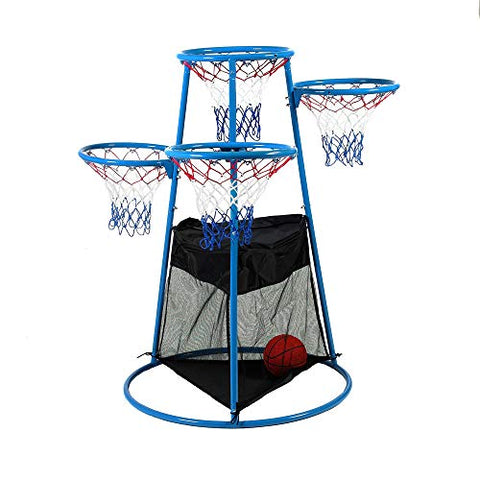 4-Rings Basketball Stand with Storage Bag, 48 x 36 x 54 in