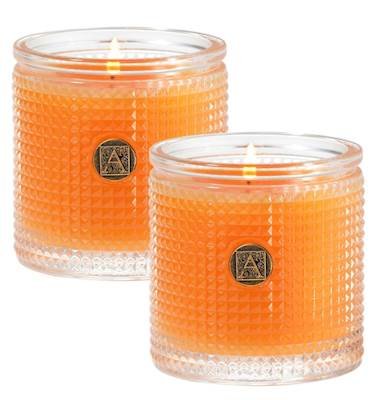 Valencia Orange Textured Glass Candle - 6 oz