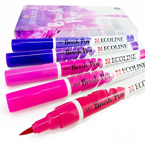 Ecoline Watercolour Brushpen Set 5 Violet