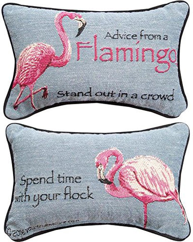 Advice From A Flamingo -ytn-word Pillow - 12.5x8