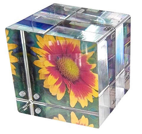 Cube Magnet Frame, 3 x 3 x 3 inches, Clear