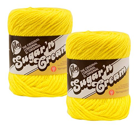 Bulk Buy: Lily Sugar 'n Cream 100% Cotton Yarn (2-Pack) ((Sunshine #0073)