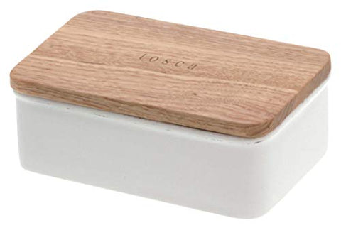 Tosca Butter Dish - White