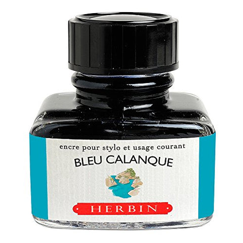 Herbin Fountain Pen Ink - 30ml Bottle - Bleu Calanque
