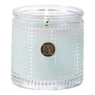 Cotton Ginseng Textured Glass Candle - 6 oz