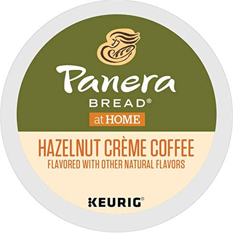 Panera Bread Hazelnut Crème, Single-Serve Keurig K-Cup Pods, Flavored Light Roast Coffee, 32 Count