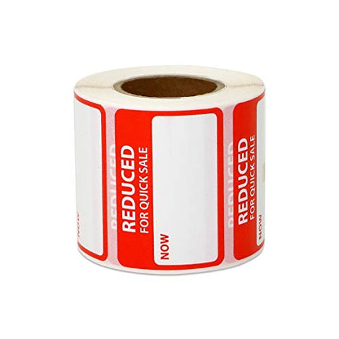 1.63" x 1.13" Reduced for Quick Sale Stickers Labels (300 Labels)
