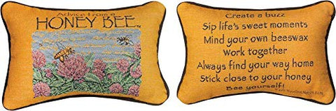 Advice From A Honey Bee -ytn-word Pillow - 12.5x8