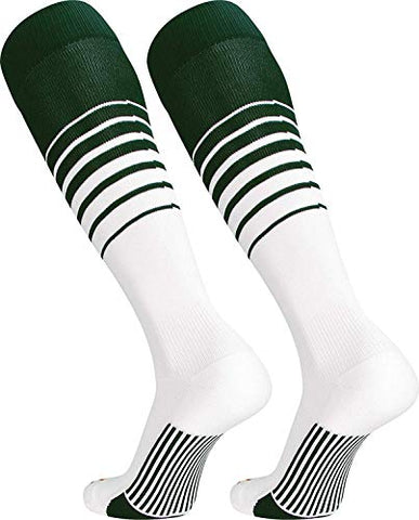 Breaker Over-Calf, Heel/Toe, Dark Green-White, Large