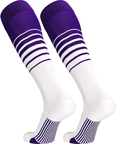Breaker Over-Calf, Heel/Toe, Purple-White, Medium