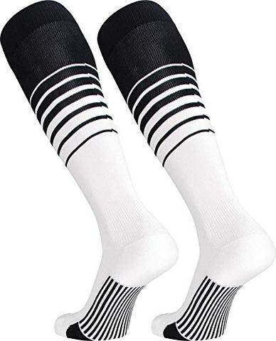 Breaker Over-Calf, Heel/Toe, Black-White, Large