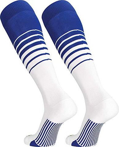 Breaker Over-Calf, Heel/Toe, Royal-White, Large