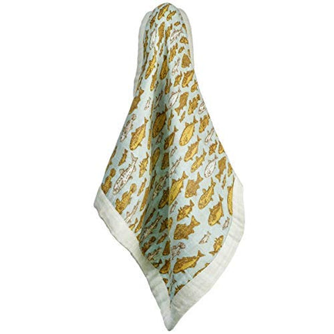 Mini Lovey, Blue Fish, 18"x18"