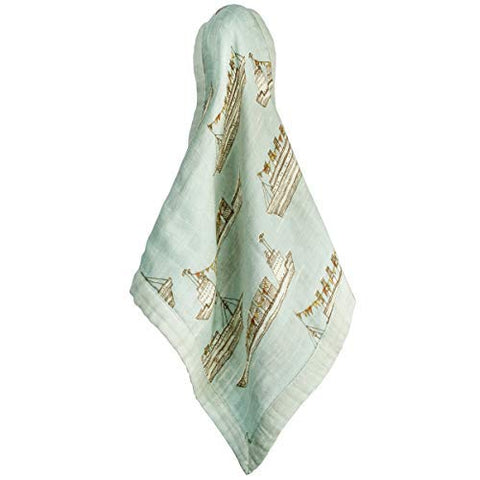 Mini Lovey, Blue Ships, 18"x18"