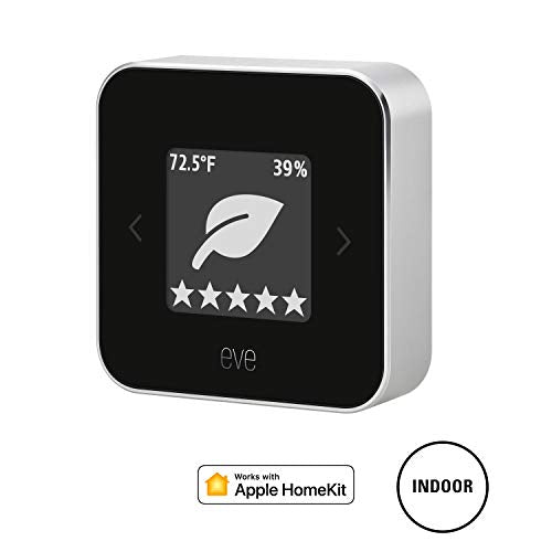 Eve Room - Indoor Air Quality Monitor for tracking VOC, temperature & humidity; display, no bridge necessary, Bluetooth Low Energy (new, Apple HomeKit)