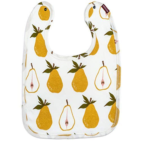Organic Traditional Bib, Green Pear, 12"x10"