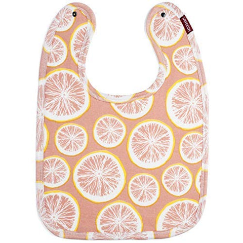 Organic Traditional Bib, Grapefruit, 12"x10"