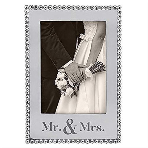 Mr. & Mrs. Beaded 5" x 7" Vertical Frame