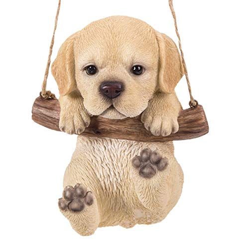 Yellow Lab Branch Hanger Figurine