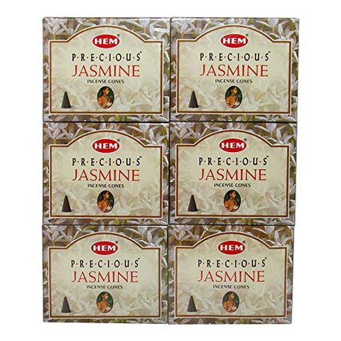Hem Incense Cones in Display Box 10 cones Precious Jasmine (12 boxes of 10 Cones)