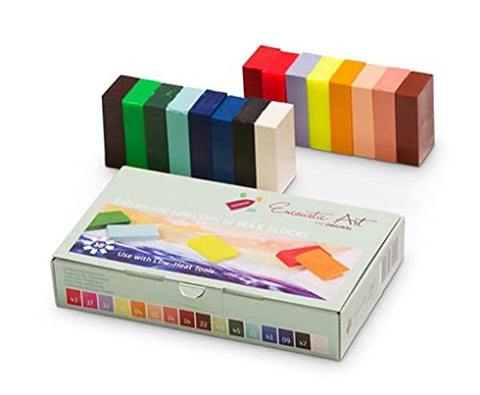Encaustic Art Wax Blocks 16 Assorted Colors - Enhancing Selection