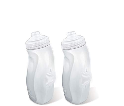 RunLite Xtech Bottle with Jett-Squeeze Caps 2-Pk, Clear 10.5oz