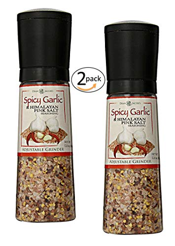 Grinder Mills- Jumbo Grinder Spicy Garlic and Himalayan Pink Salt, 12 oz