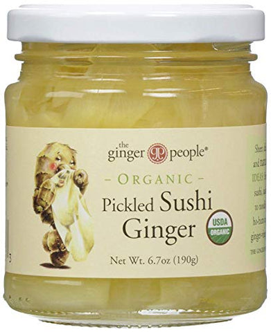 Ginger People Pickled Sushi Ginger in Jar, 6.7 oz
