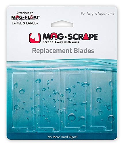 Mag-Float Replacement Lg & Lg+ Scraper Acrylic Blade 4-Pack