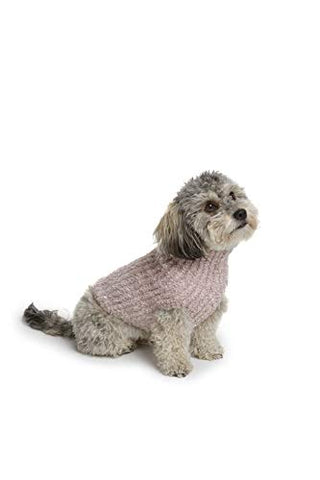 CozyChic Ribbed Pet Sweater Heathered Vintage Rose-Ballet Pink, XS