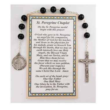 St. Peregrine Chaplet with How to Pray the Chaplet Card
