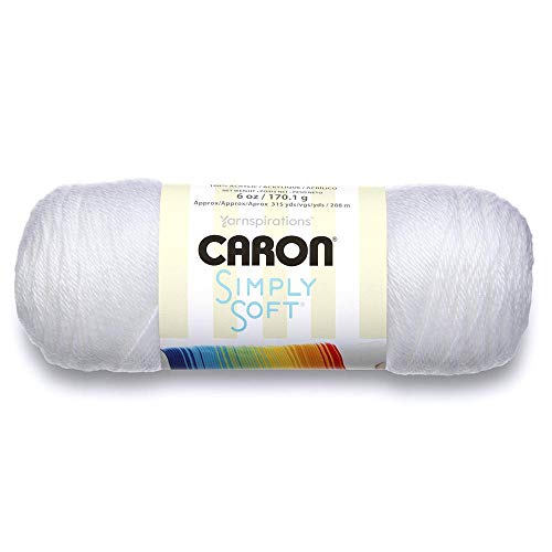 Caron Simply Soft Yarn 6 oz, White