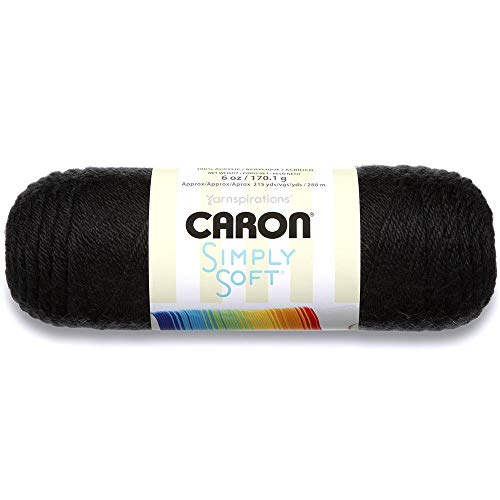 Caron Simply Soft - Solid 6 oz (Black)