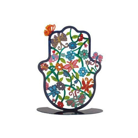Stand - Small - Hand Painted - Hamsa Butterflies