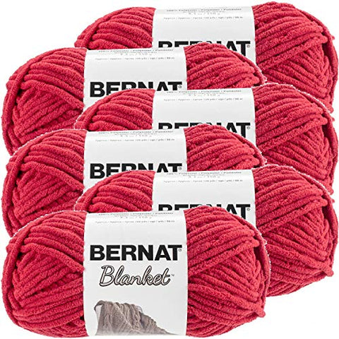 Bernat Cranberry, Blanket Yarn, Multipack of 6, 6 Pack