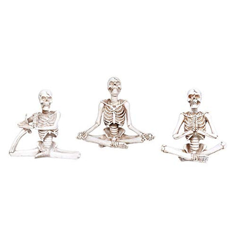 Yoga Skulls Set of 3 Figurine